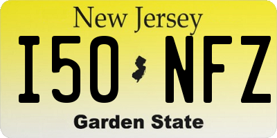 NJ license plate I50NFZ
