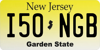NJ license plate I50NGB