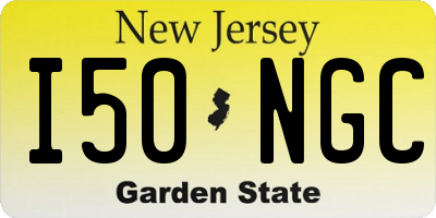 NJ license plate I50NGC