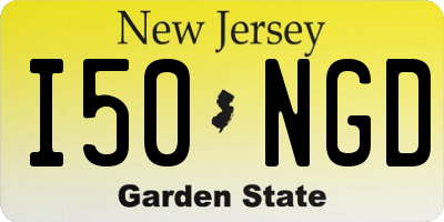 NJ license plate I50NGD