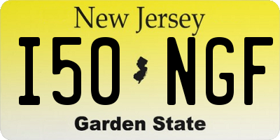 NJ license plate I50NGF