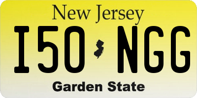 NJ license plate I50NGG