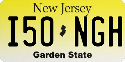 NJ license plate I50NGH