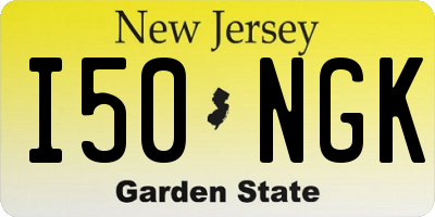 NJ license plate I50NGK