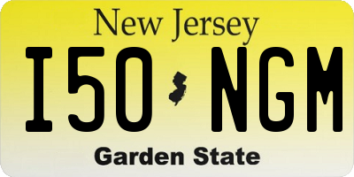 NJ license plate I50NGM