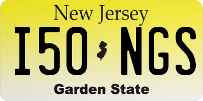 NJ license plate I50NGS