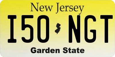 NJ license plate I50NGT