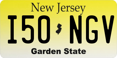 NJ license plate I50NGV