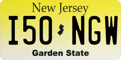NJ license plate I50NGW
