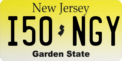 NJ license plate I50NGY