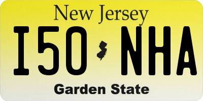 NJ license plate I50NHA