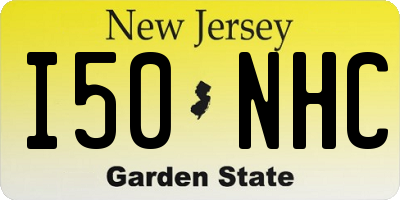 NJ license plate I50NHC