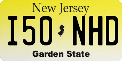 NJ license plate I50NHD