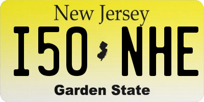 NJ license plate I50NHE