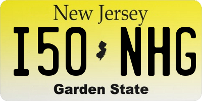 NJ license plate I50NHG