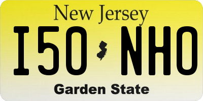 NJ license plate I50NHO