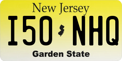 NJ license plate I50NHQ