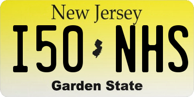 NJ license plate I50NHS