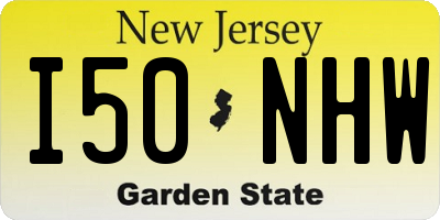 NJ license plate I50NHW