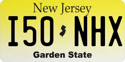 NJ license plate I50NHX