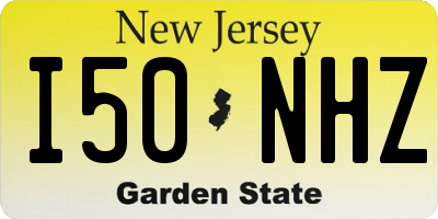 NJ license plate I50NHZ