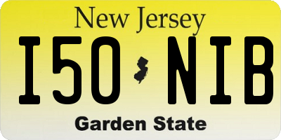 NJ license plate I50NIB