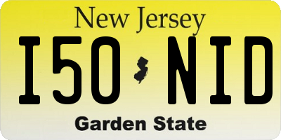 NJ license plate I50NID