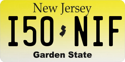 NJ license plate I50NIF