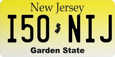 NJ license plate I50NIJ
