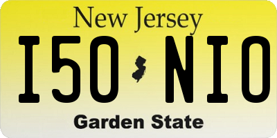 NJ license plate I50NIO