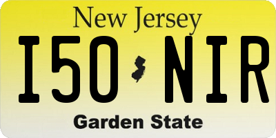 NJ license plate I50NIR