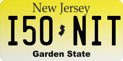 NJ license plate I50NIT