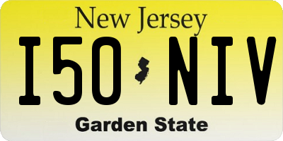 NJ license plate I50NIV