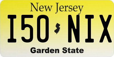 NJ license plate I50NIX