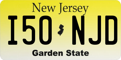 NJ license plate I50NJD