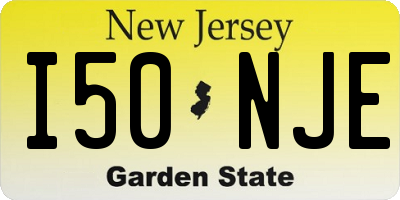 NJ license plate I50NJE