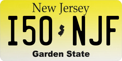 NJ license plate I50NJF