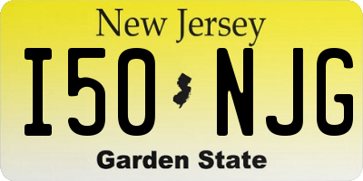 NJ license plate I50NJG