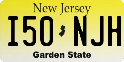 NJ license plate I50NJH