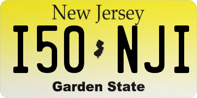 NJ license plate I50NJI