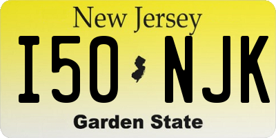 NJ license plate I50NJK