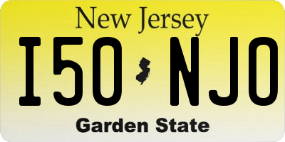 NJ license plate I50NJO