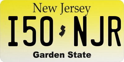NJ license plate I50NJR
