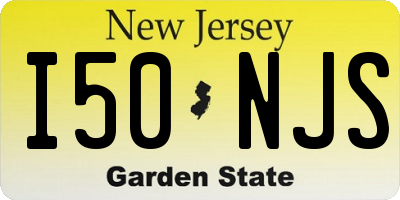 NJ license plate I50NJS