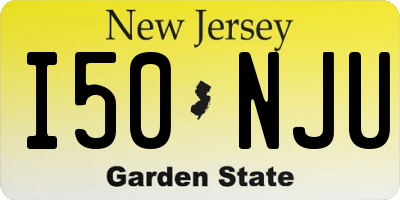 NJ license plate I50NJU