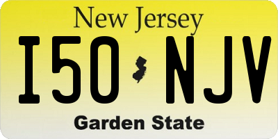 NJ license plate I50NJV
