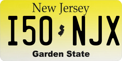 NJ license plate I50NJX