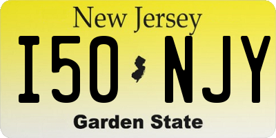 NJ license plate I50NJY