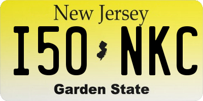 NJ license plate I50NKC