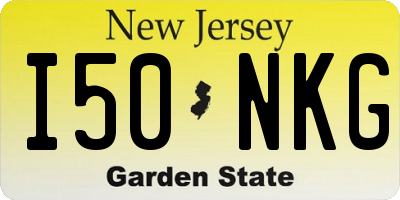 NJ license plate I50NKG